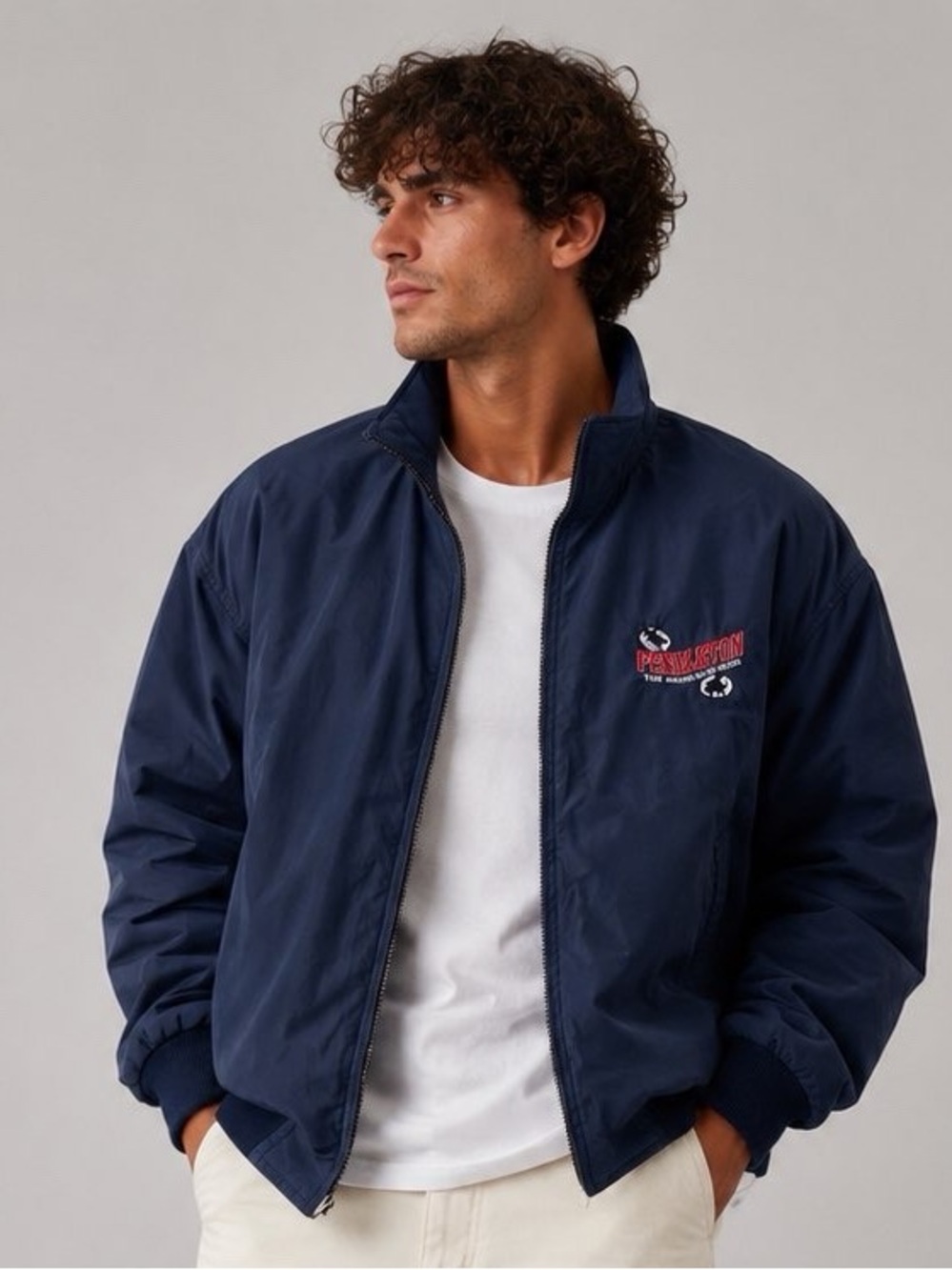 WeatherProof Vintage Full-Zip Windbreaker Jacket XL Navy Blue | Made in Vietnam